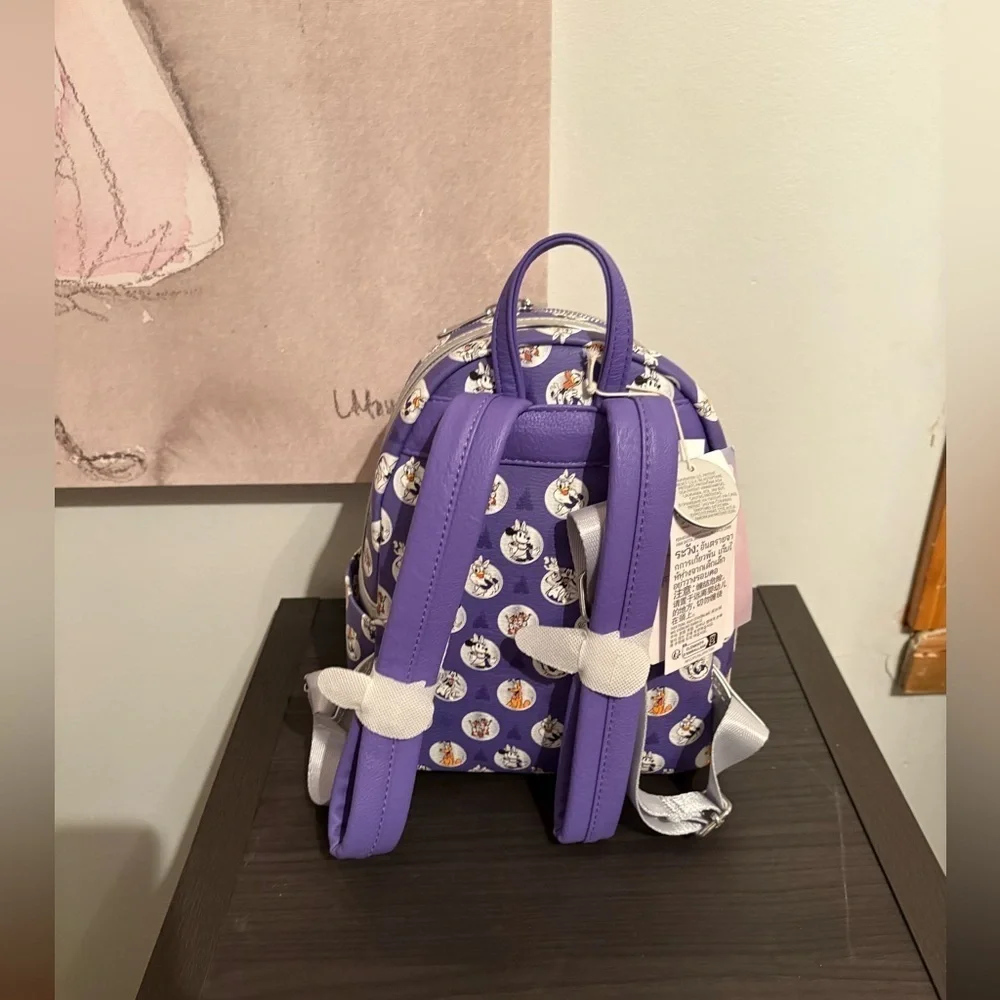 Loungefly Disney Park 100 Anniversary Mickey & Friends Platinum Backpack & Ears